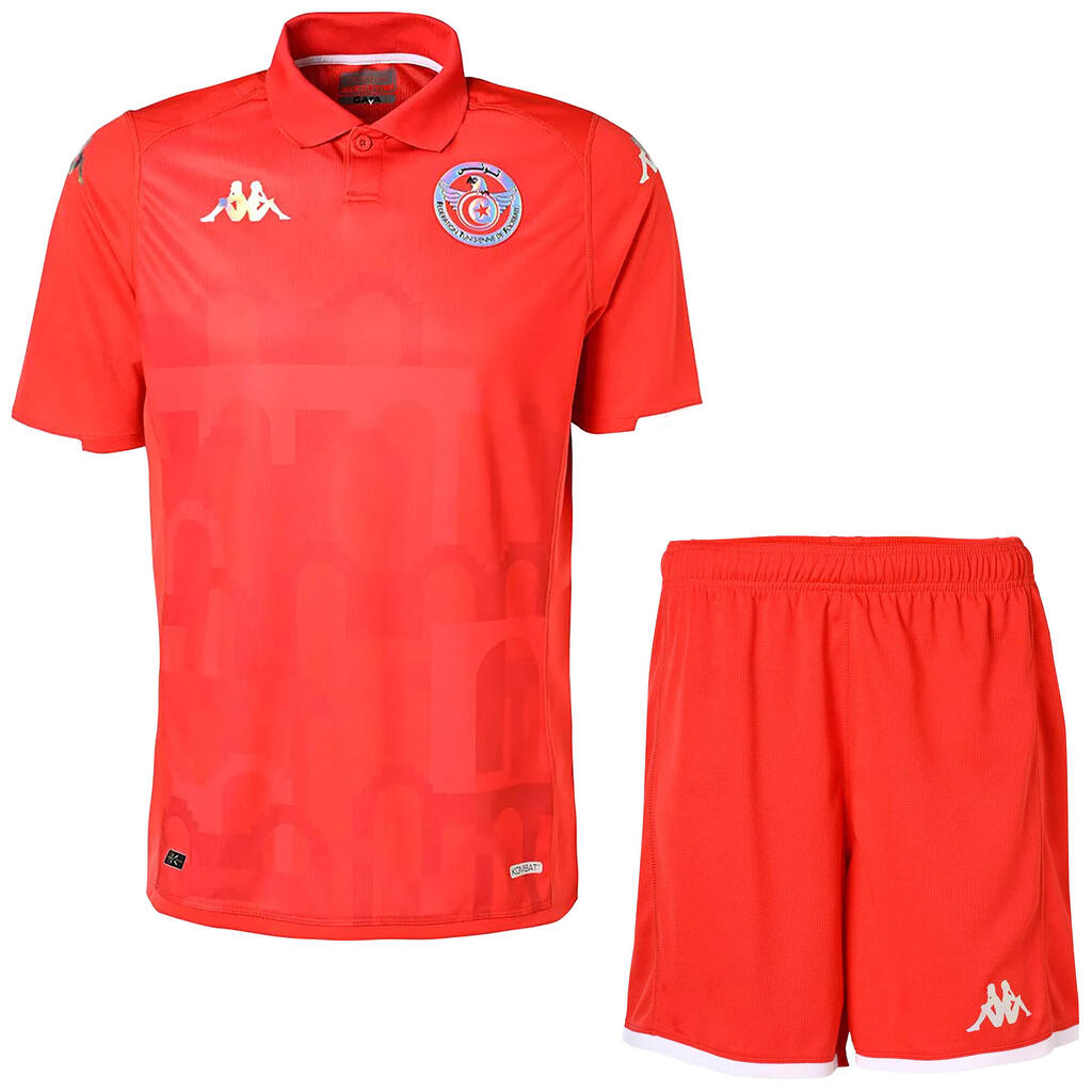 Ensemble Maillot Short Tunisie 24 Junior Rouge Kappa