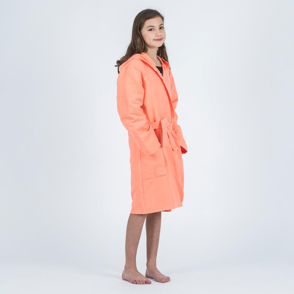 Peignoir de bain enfant microfibre compact bleu foncé