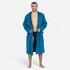 Men's Compact Microfibre Hooded Bathrobe Lightweight & Absorbent Dark Blue