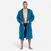Peignoir de bain à capuche microfibre compact homme bleu foncé