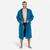 Peignoir de bain à capuche microfibre compact homme bleu foncé