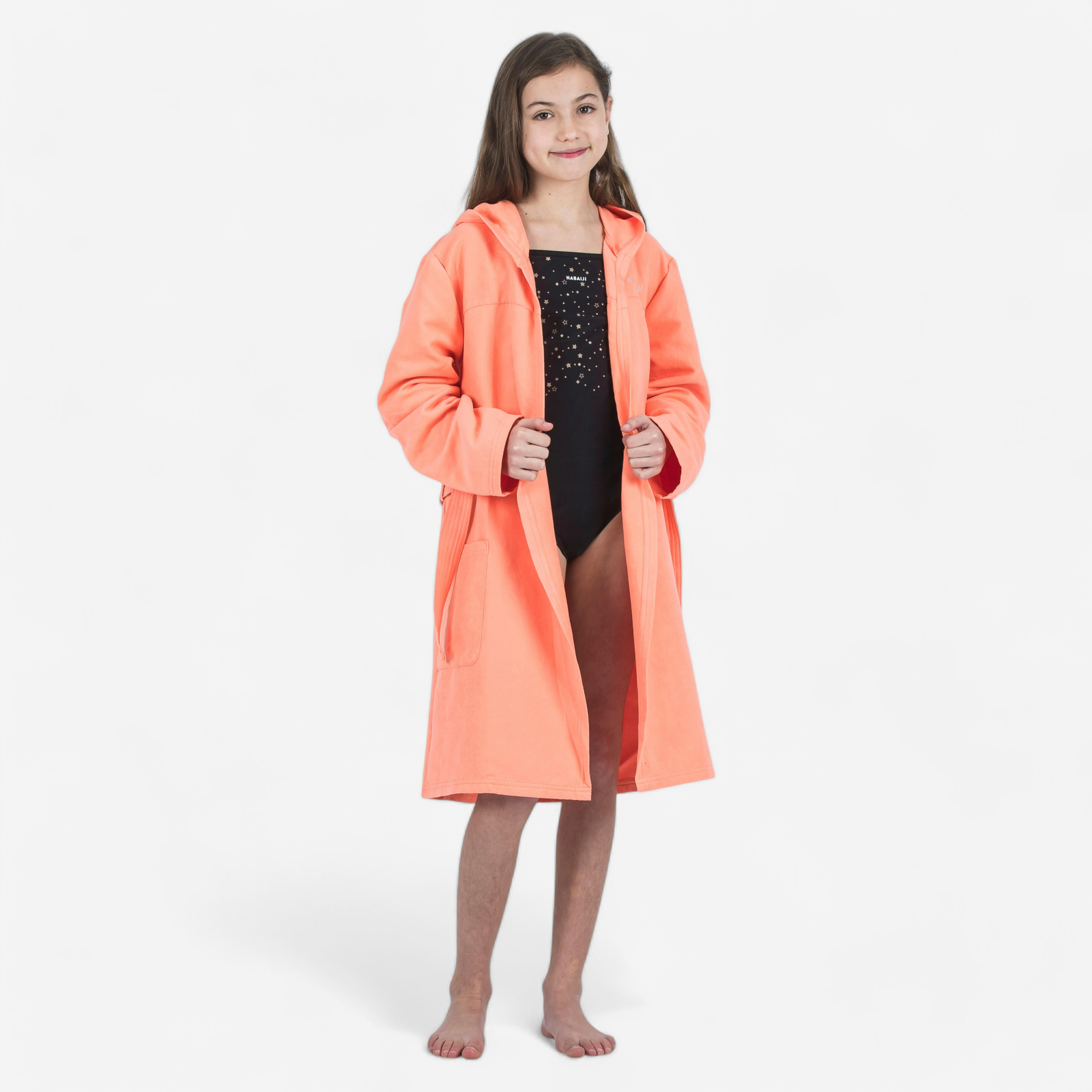 Peignoir de bain enfant microfibre compact corail clair - Natation - WATKO- Clubs - Entreprises - Collectivités - Associations