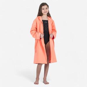 Albornoz Niños microfibra con capucha Coral