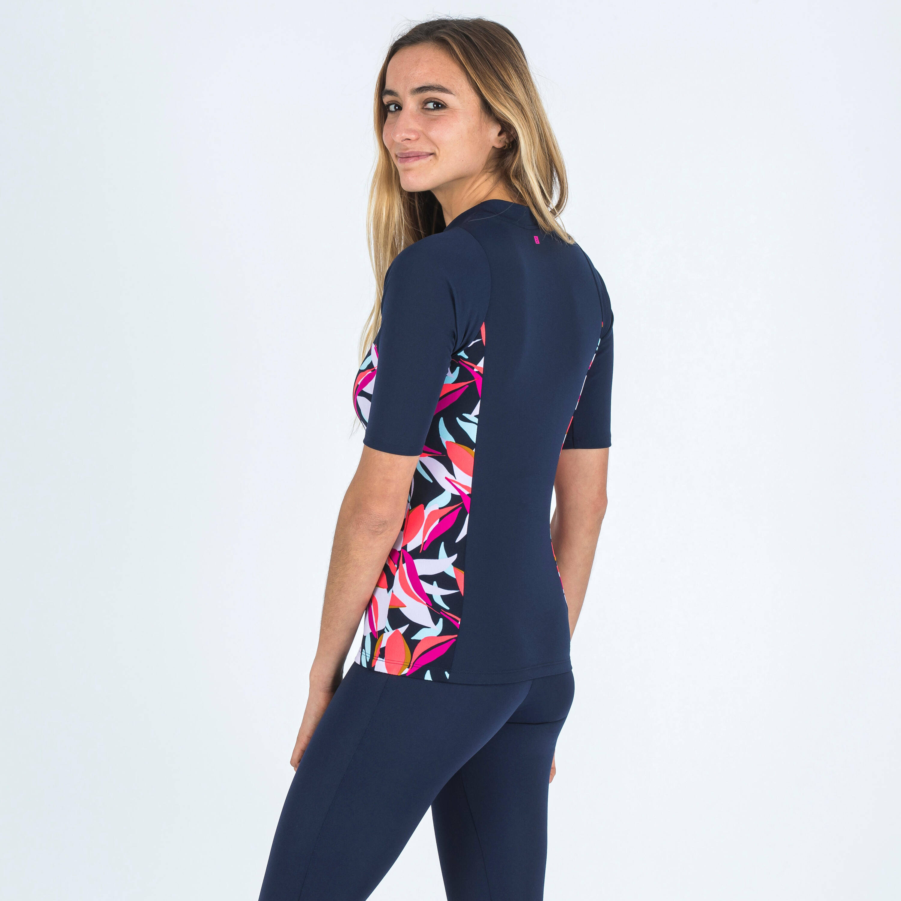 Women's Swimming Una Top Stretchable & Comfortable Dark Blue -  2