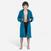 Peignoir de bain compact à capuche en microfibre enfant, bleu de prusse