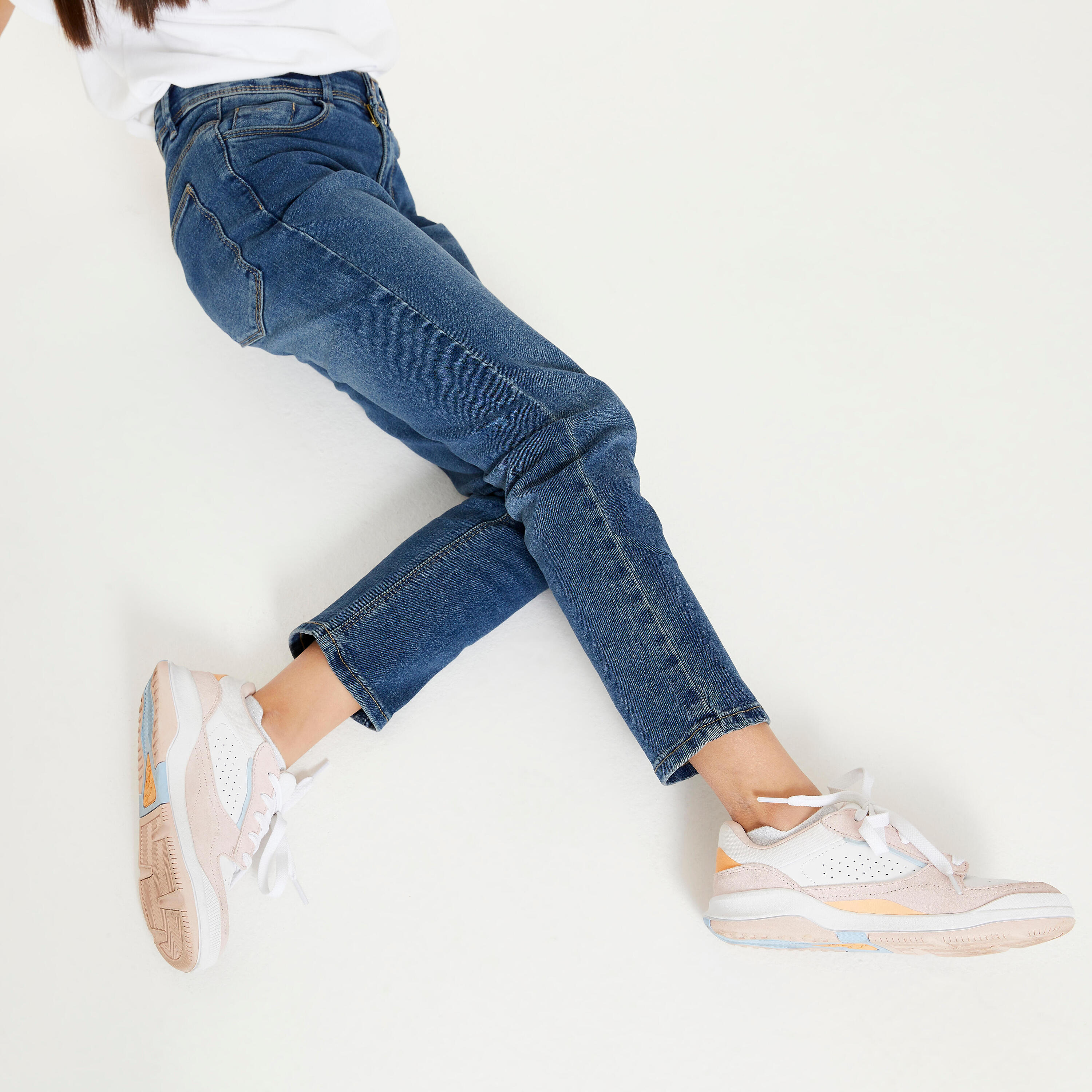 Chaussures multisport à lacets en cuir enfant mixte, Playventure city rose 13/14