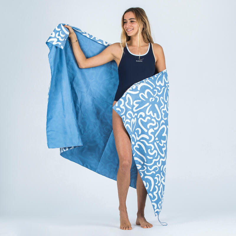Microvezel handdoek met print maat XL 110 x 175 cm