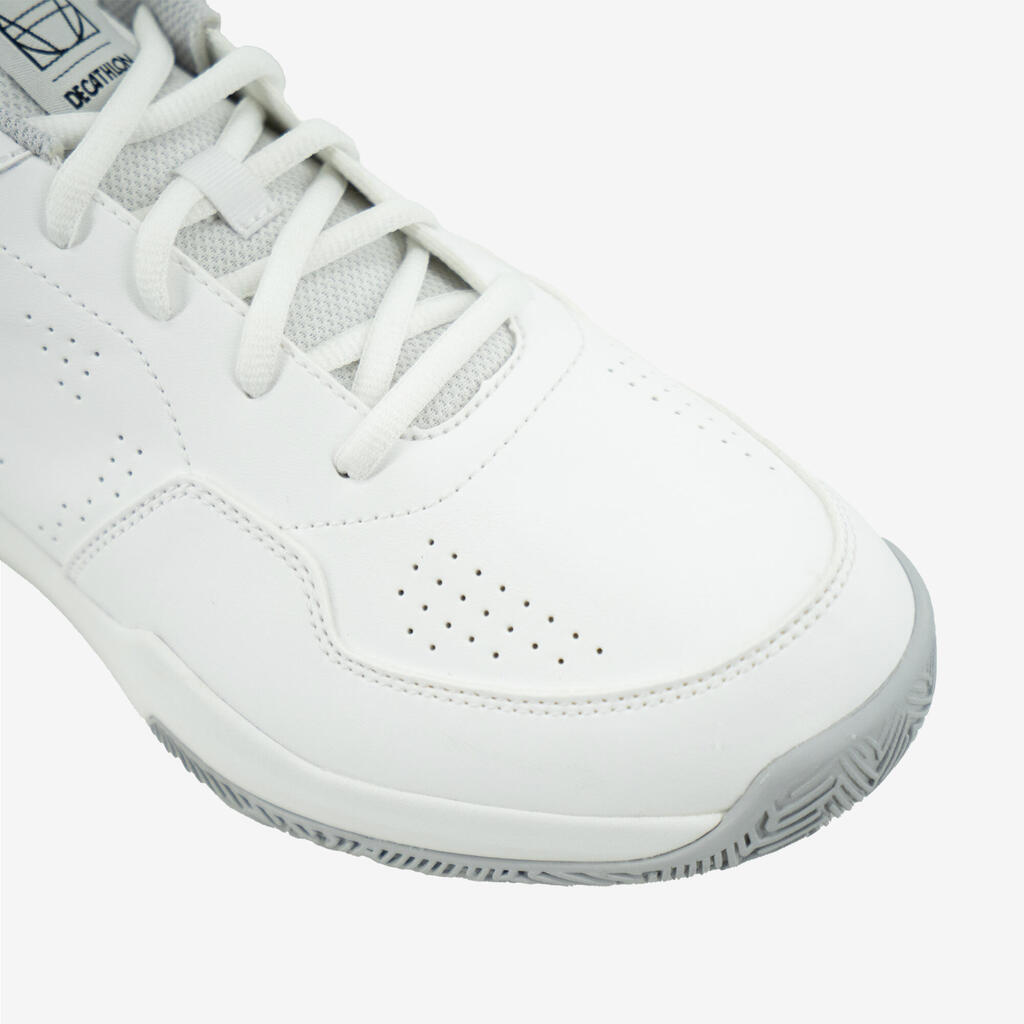 Vīriešu dažādu segumu tenisa apavi “TS110”, ledāja balti