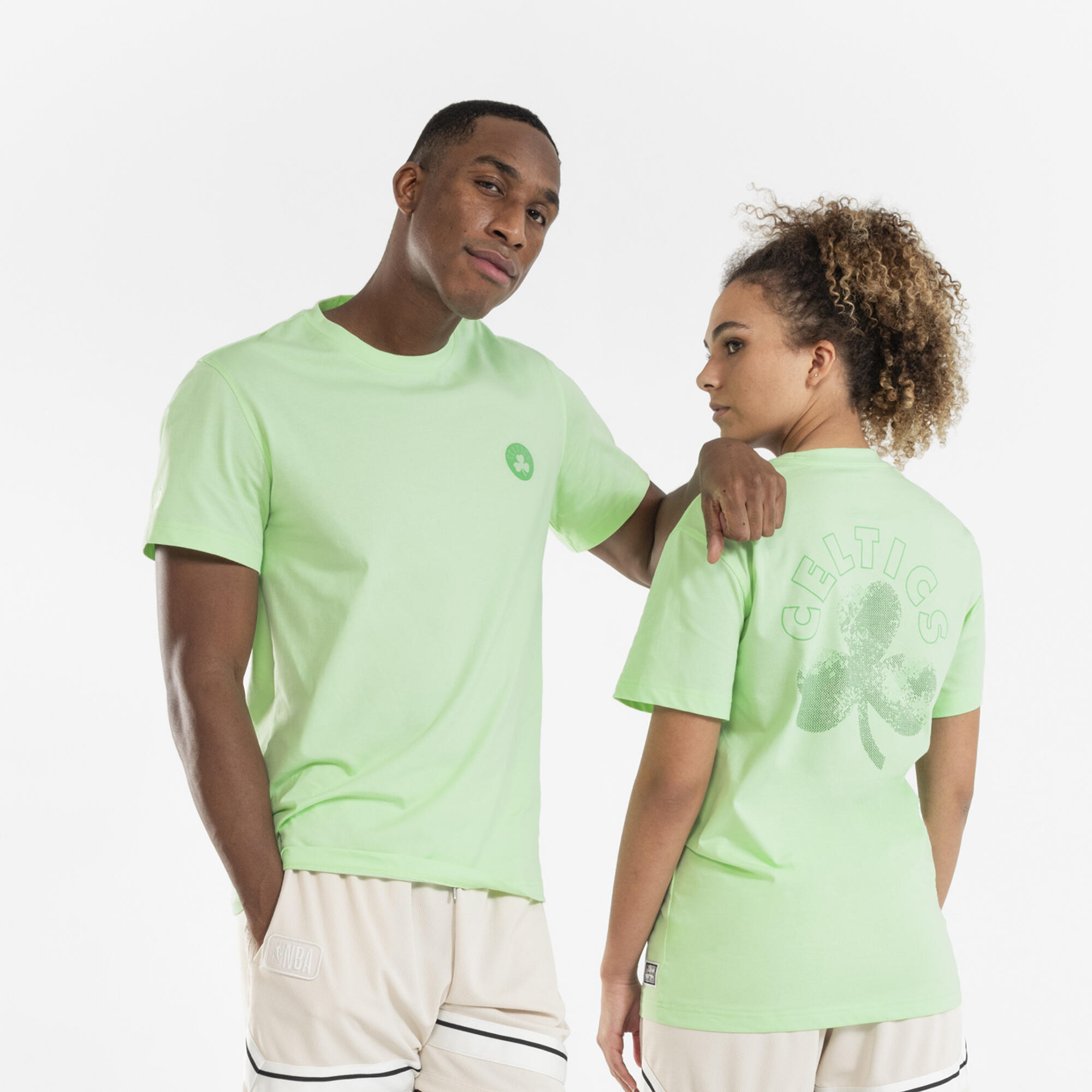 TARMAK Unisex Basketball T-Shirt 900 AD - NBA Celtics/Green