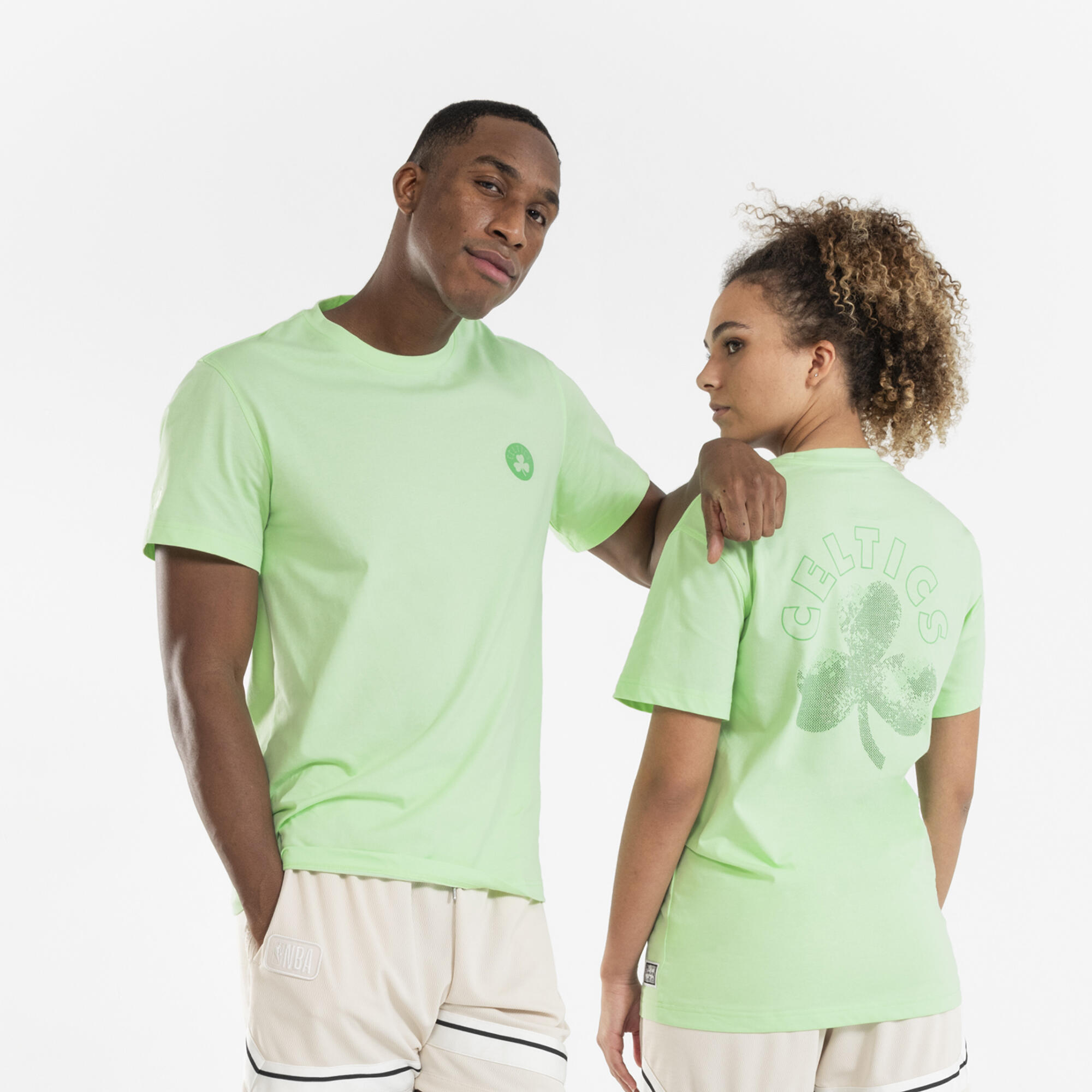 Tarmak - T-shirt De Basketball Nba Celtics Homme/femme - Ts 900 Ad Vert - T-shirt Manches Courtes - Basketball / Netball - Multicolore-vert - 52 2xl - Decathlon