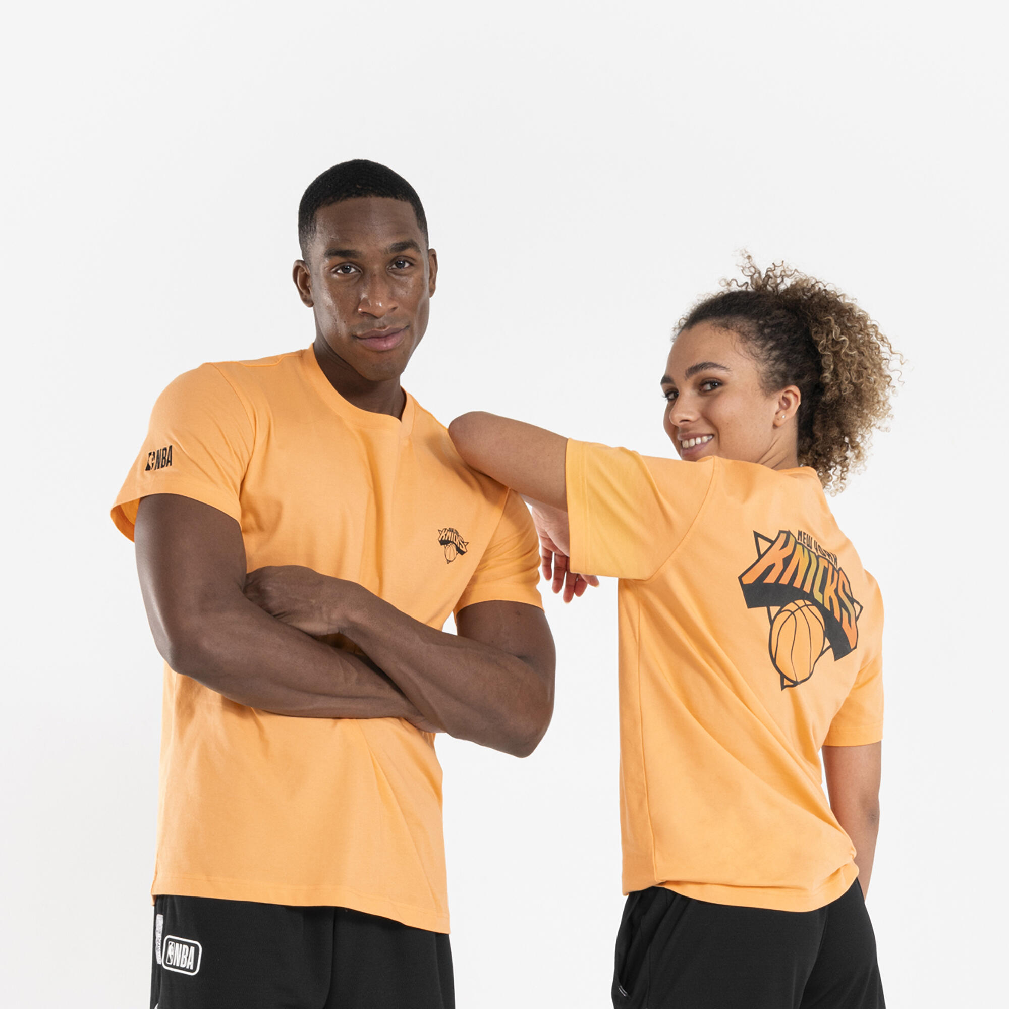 TARMAK Unisex Basketball T-Shirt 900 AD - NBA Knicks/Orange