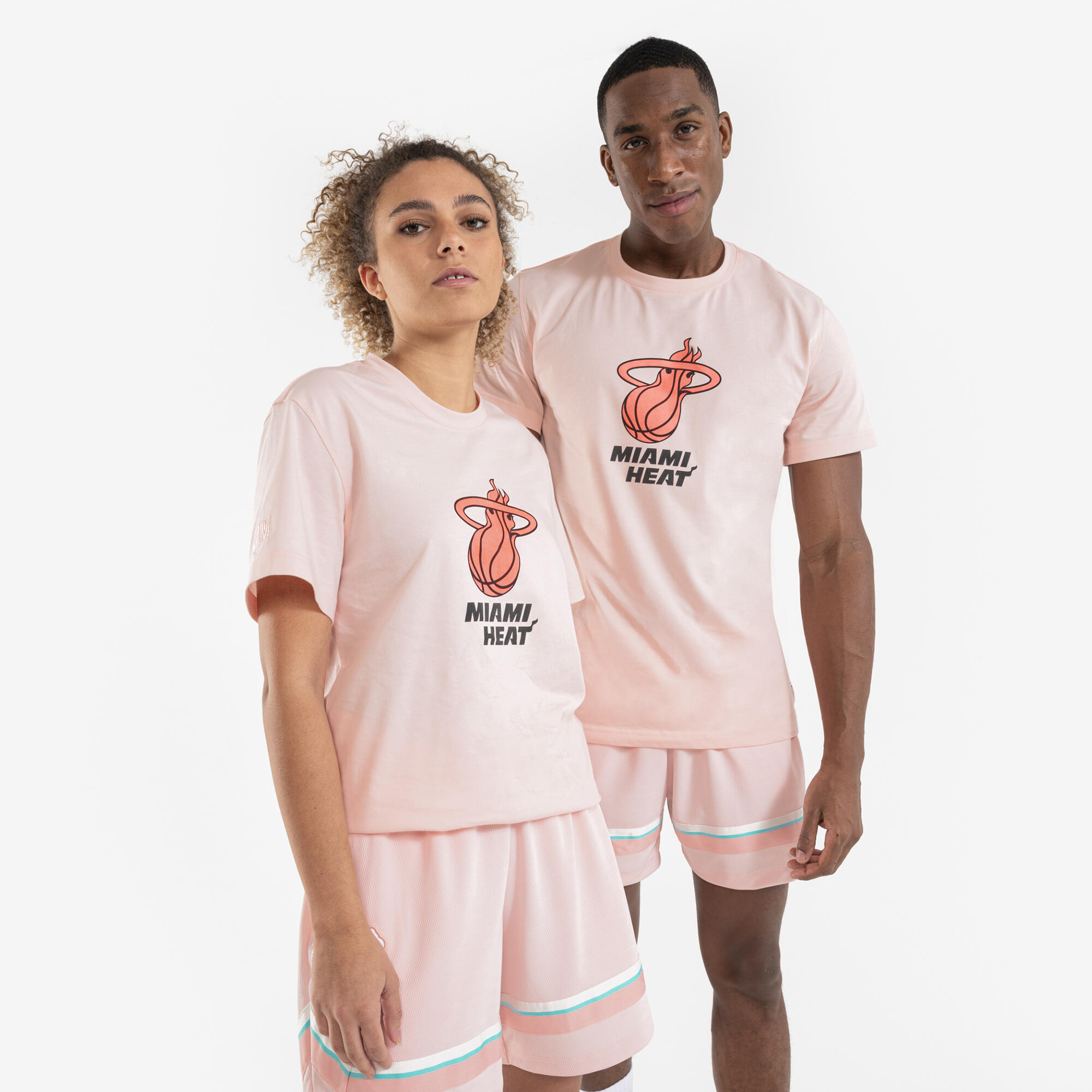 Unisex Basketball T-Shirt 900 AD - NBA Heat/Pink 1/6