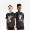 Bērnu basketbola T krekls “TS 900”, NBA Maiami Heat, melns