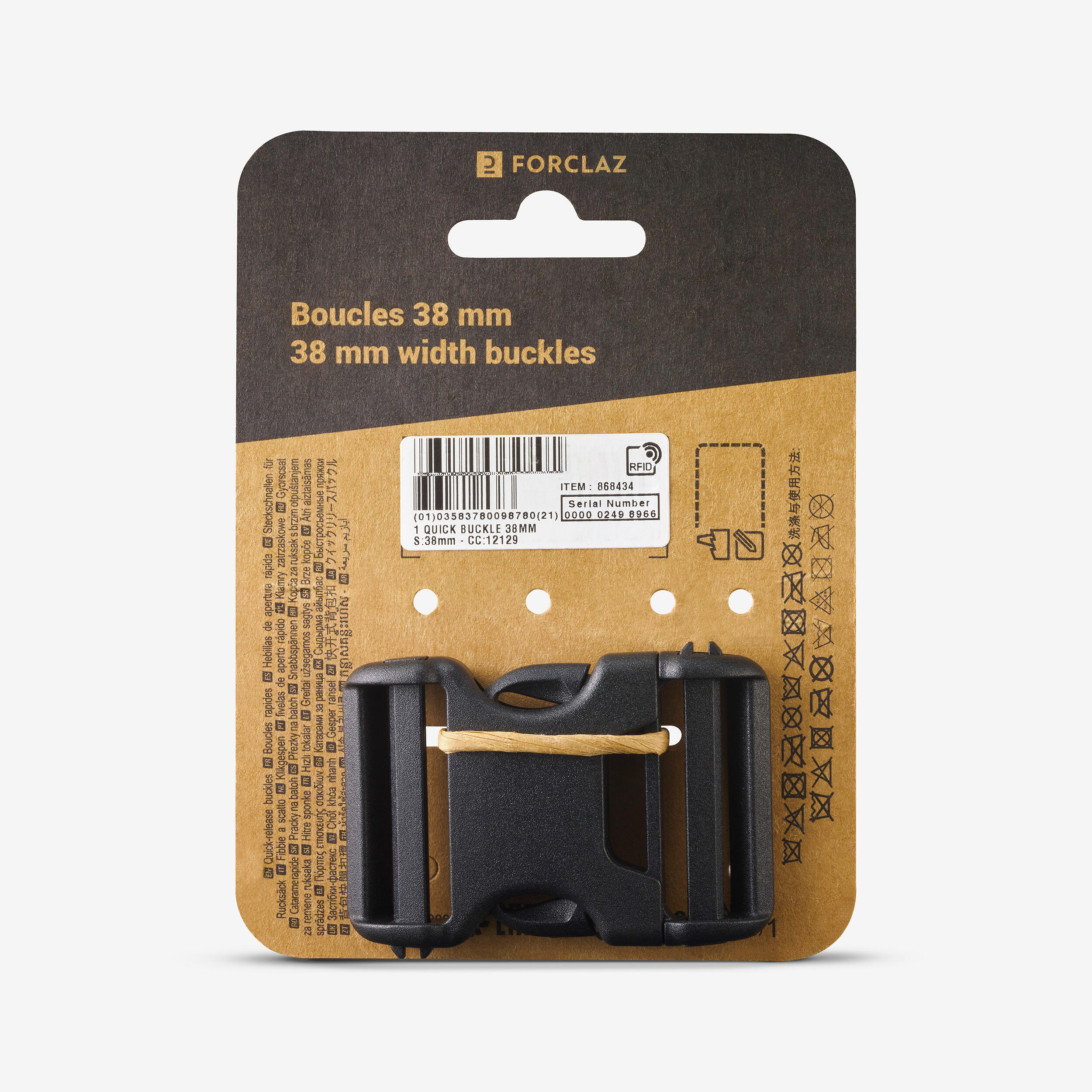 Réparation boucle de sac à dos pour sangle de 38mm - double pin lock - DECATHLON