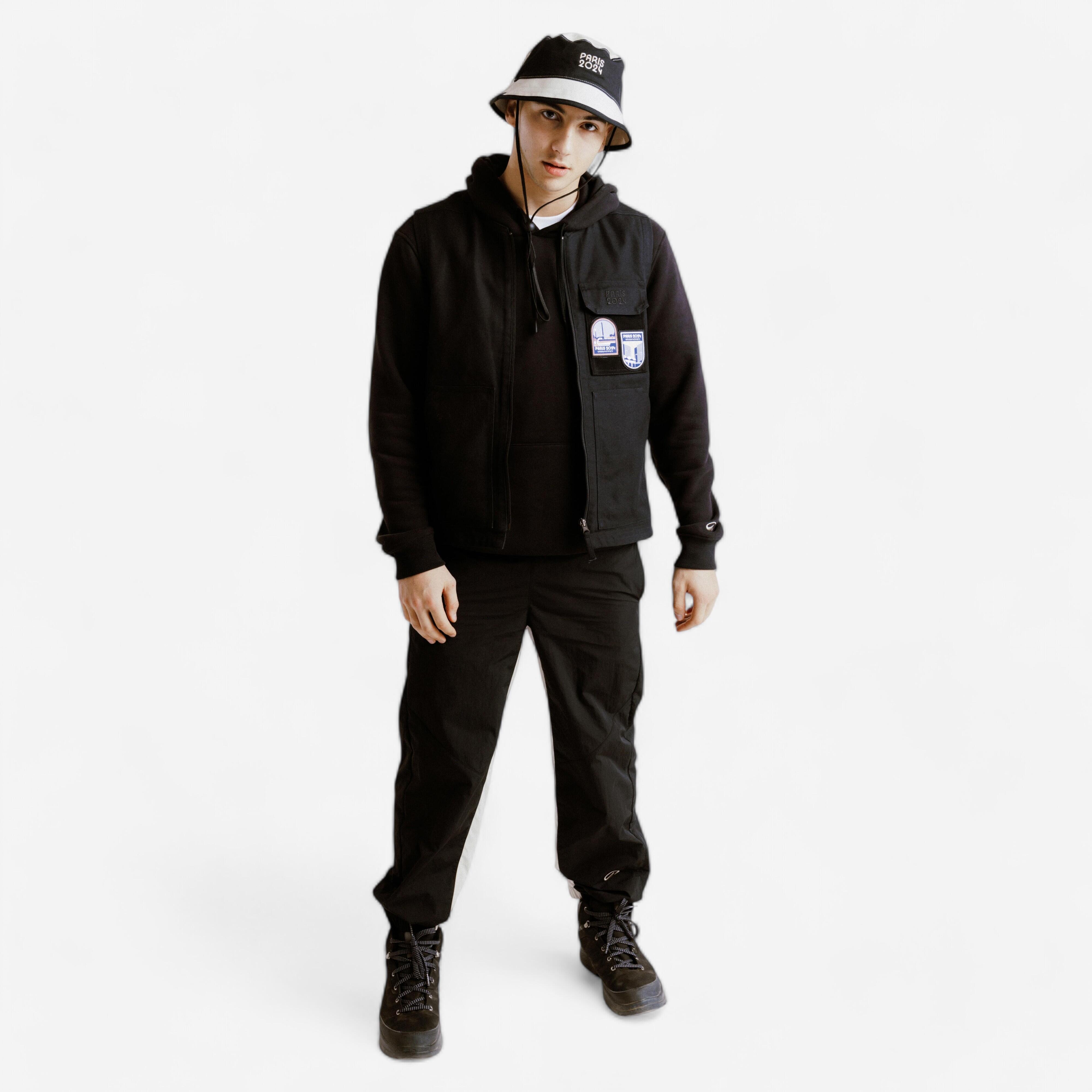 Paris 2024-decathlon - Veste Sans Manche Paris 2024 Adulte Mixte Noir - Gilet Sans Manche - Jeux Olympiques Paris 2024 - Noir - 38 S - Decathlon