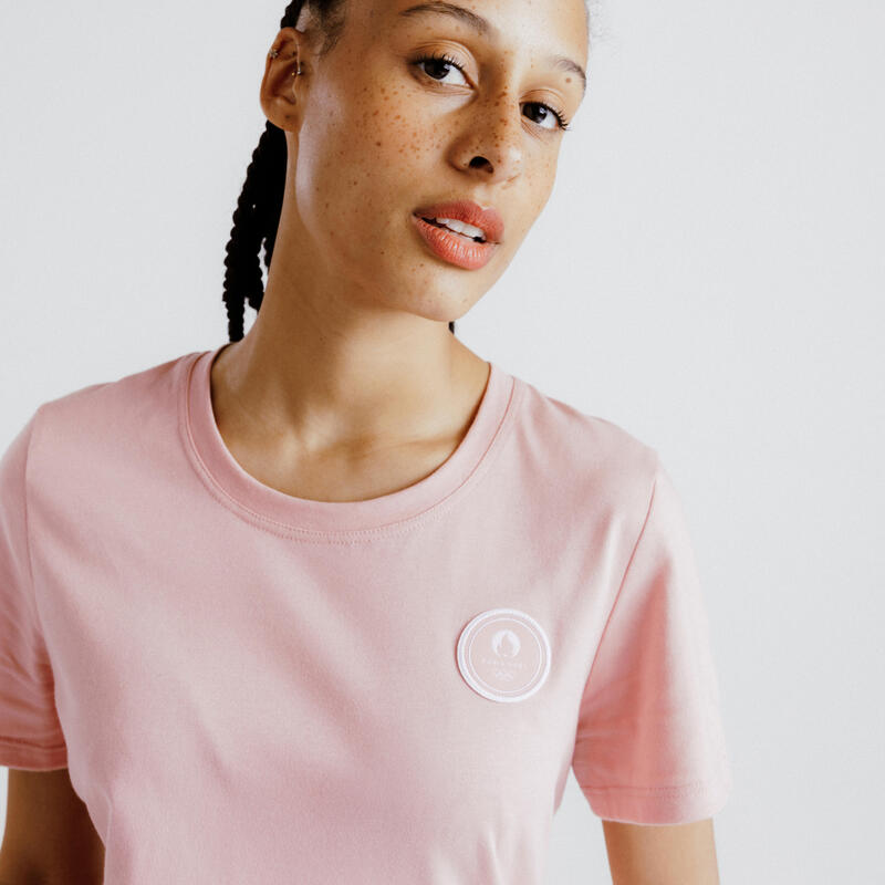 T-shirt Paris 2024 Femme - Rose Made in France