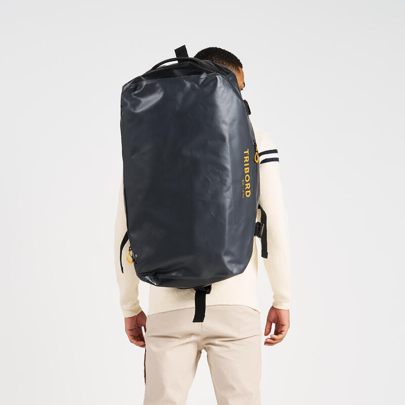 Mochila/Bolsa Viaje Duffle Bag Negro Antracita Impermeable 80 l