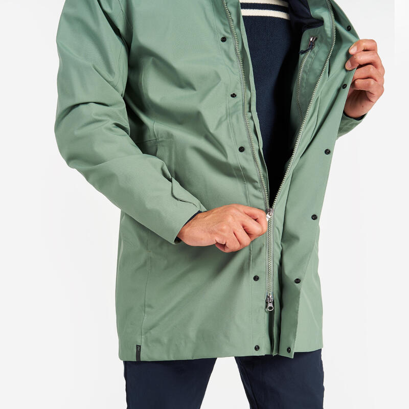 Ciré homme imperméable  coupe vent sailing 500 kaki