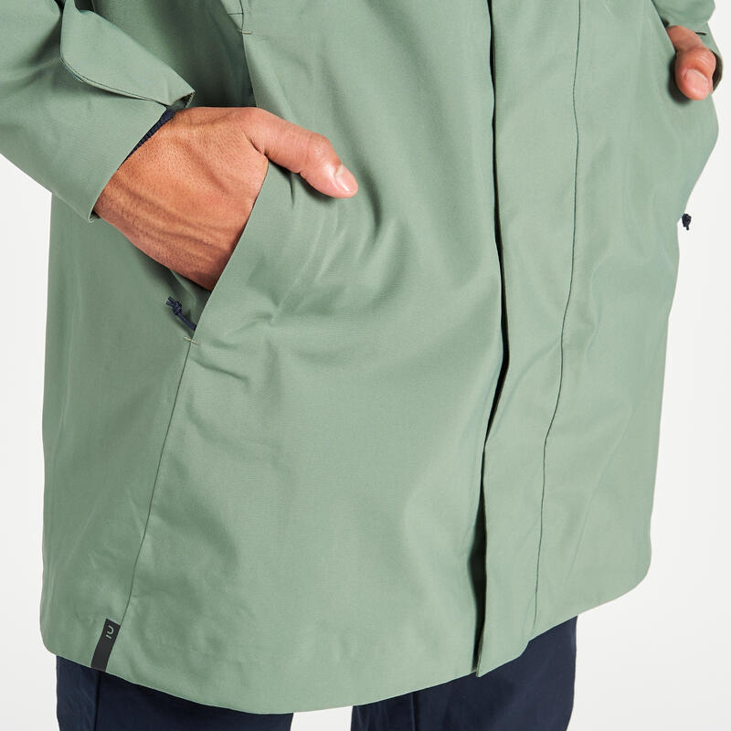 Ciré homme imperméable  coupe vent sailing 500 kaki