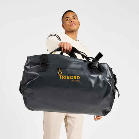 Waterproof duffle bag - 80 L travel bag Anthracite black