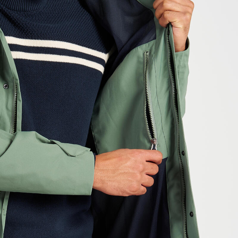 Ciré homme imperméable  coupe vent sailing 500 kaki