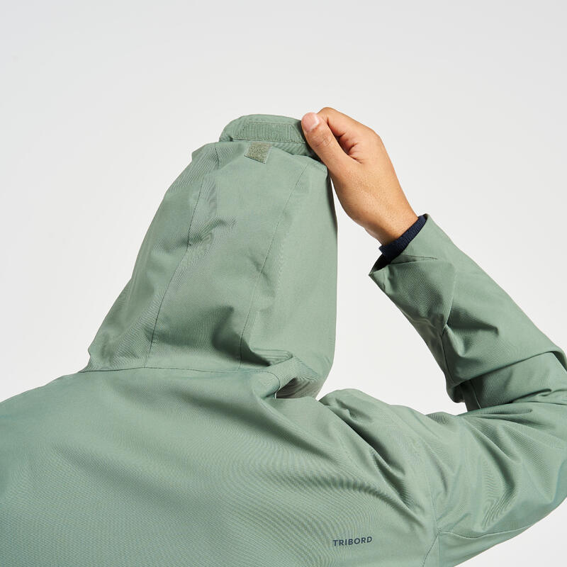 Chaqueta impermeable Hombre parka cortavientos lluvia Sailing 300 caqui