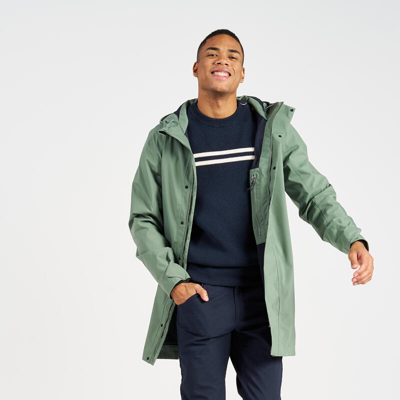Ciré homme imperméable  coupe vent sailing 500 kaki