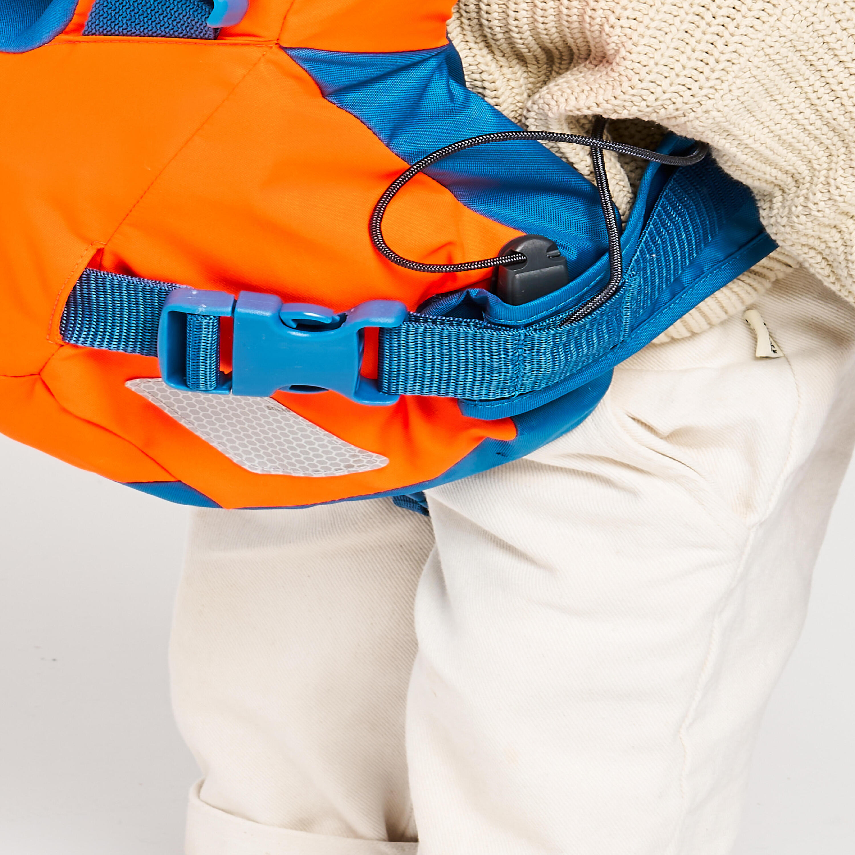 LJ100N easy baby life jacket for babies and infants 10-15 kg orange blue 11/15