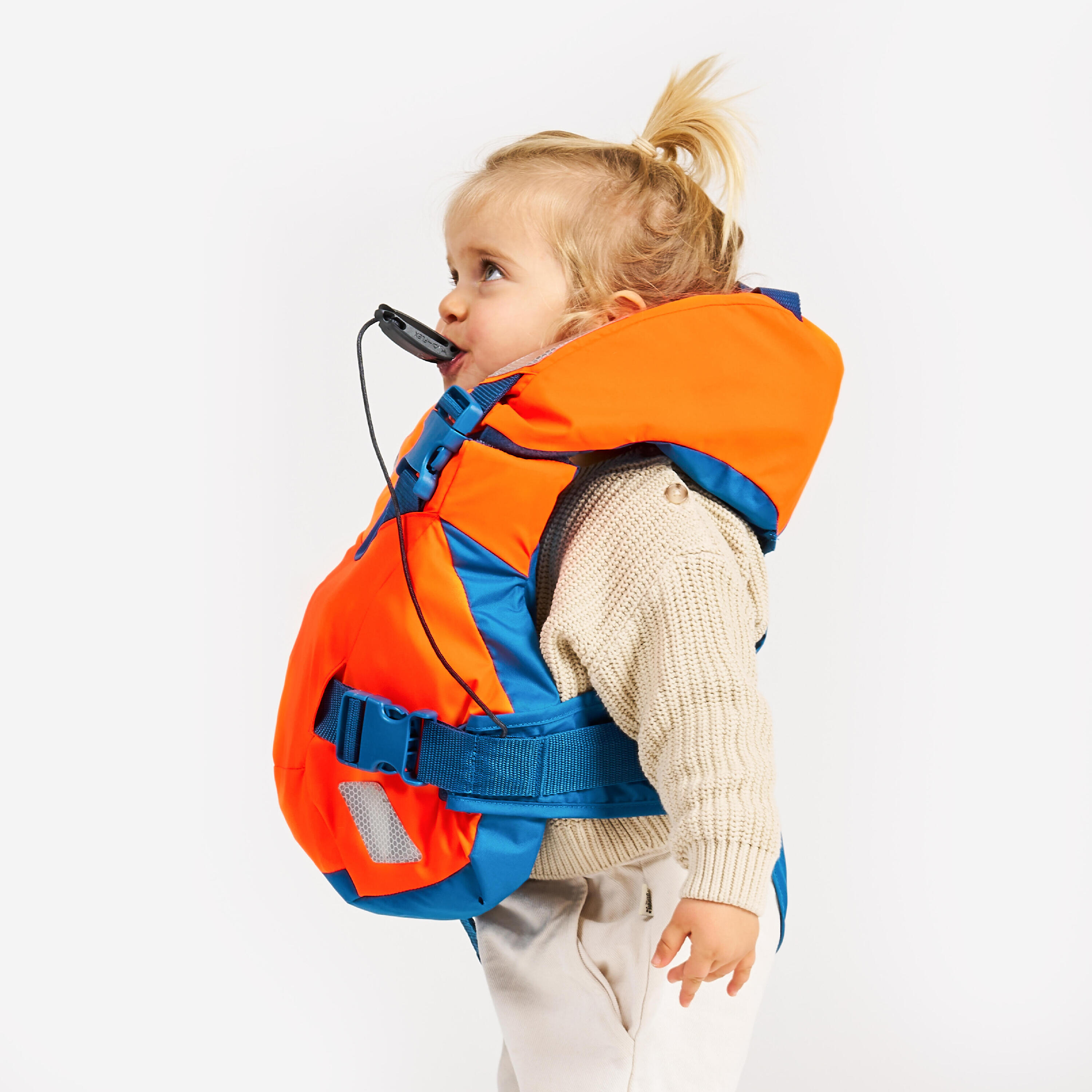 LJ100N easy baby life jacket for babies and infants 10-15 kg orange blue 2/15