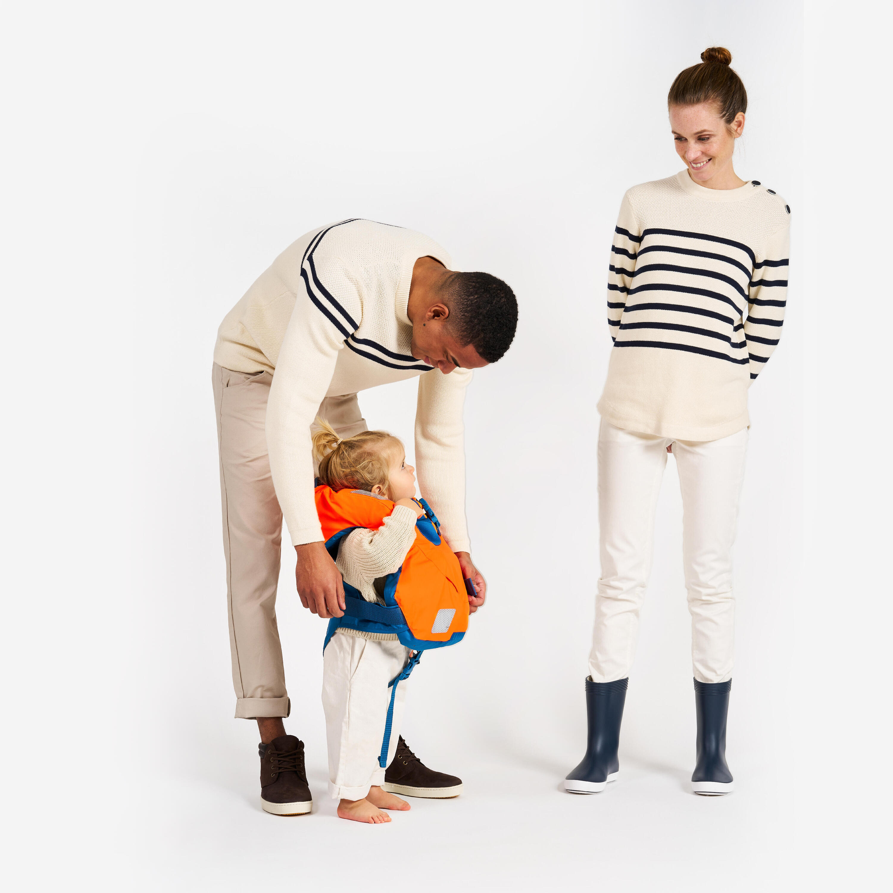 LJ100N easy baby life jacket for babies and infants 10-15 kg orange blue 14/15