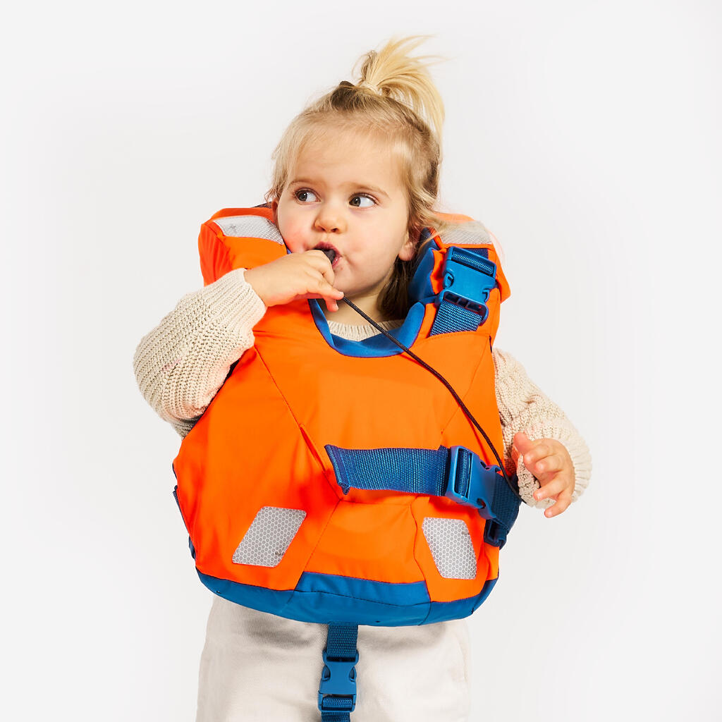 LJ100N easy baby life jacket for babies and infants 10-15 kg orange blue