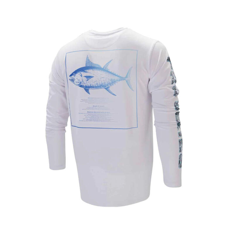 Stafu Pro Apex Uzun Kollu Balıkçı Tişörtü - Balıkçılık - UV Korumalı - Beyaz
