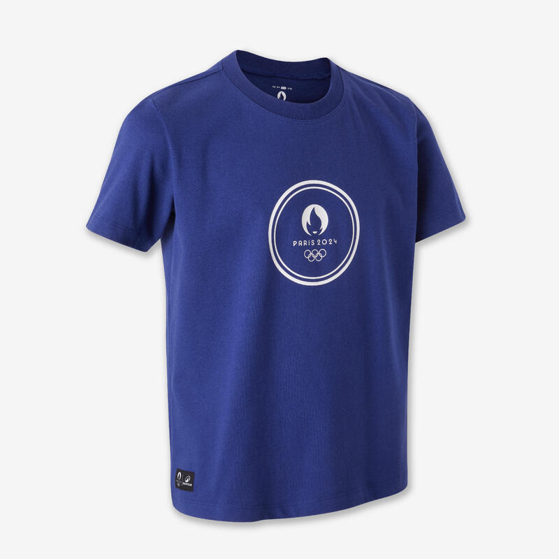 T-shirt manches courtes Paris 2024 Celebrate Essentiel Enfant bleu