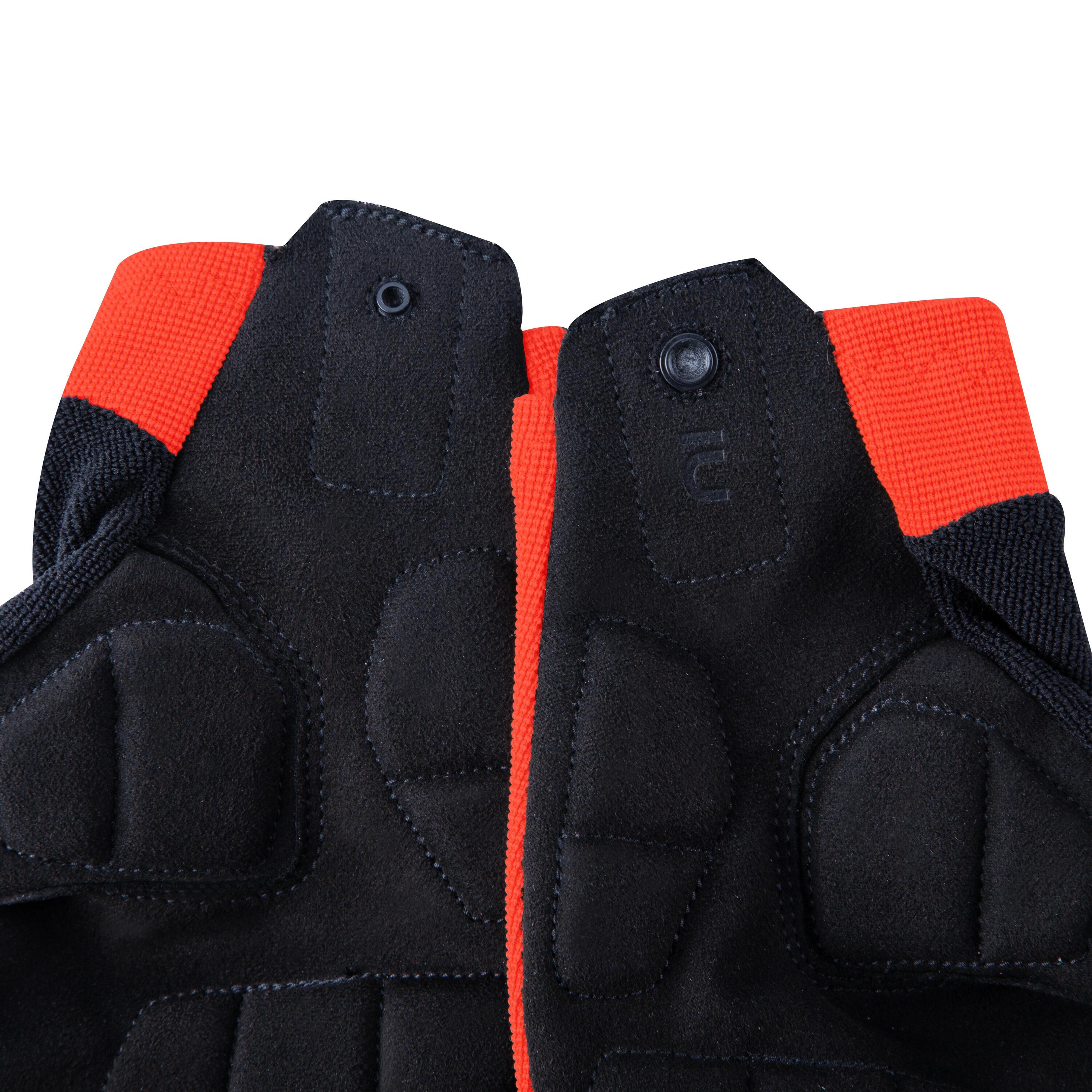 Mountain Bike Gloves Exp 500 - Red/Black 9/12