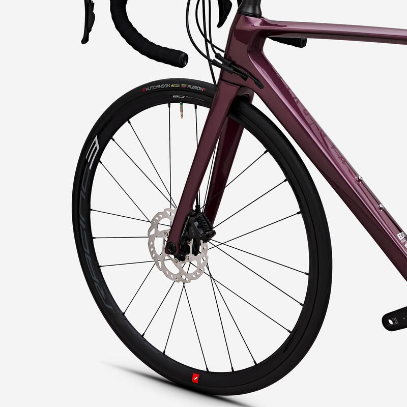 Bici da corsa donna EDR CF Shimano 105 12 velocità bordeaux