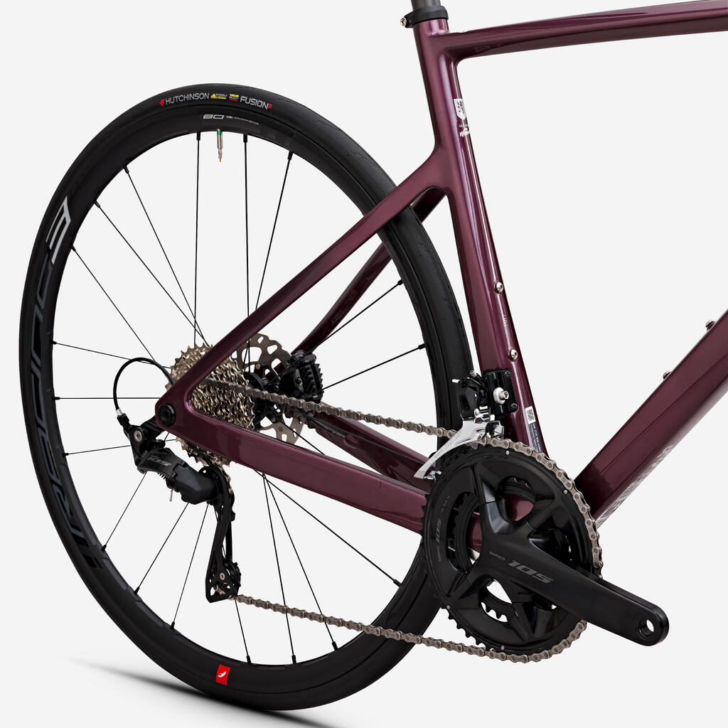 Bicikl EDR CF Shimano 105 12 brzina ženski bordo crveni