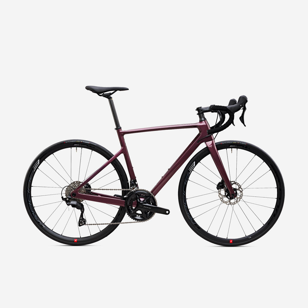 Bordo crveni ženski drumski bicikl EDR CF SHIMANO 105 (12 brzina)