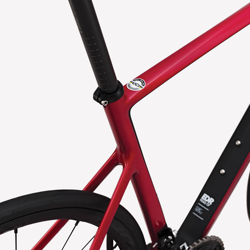 12 Gänge Rennrad - EDR CF Shimano 105 rot 