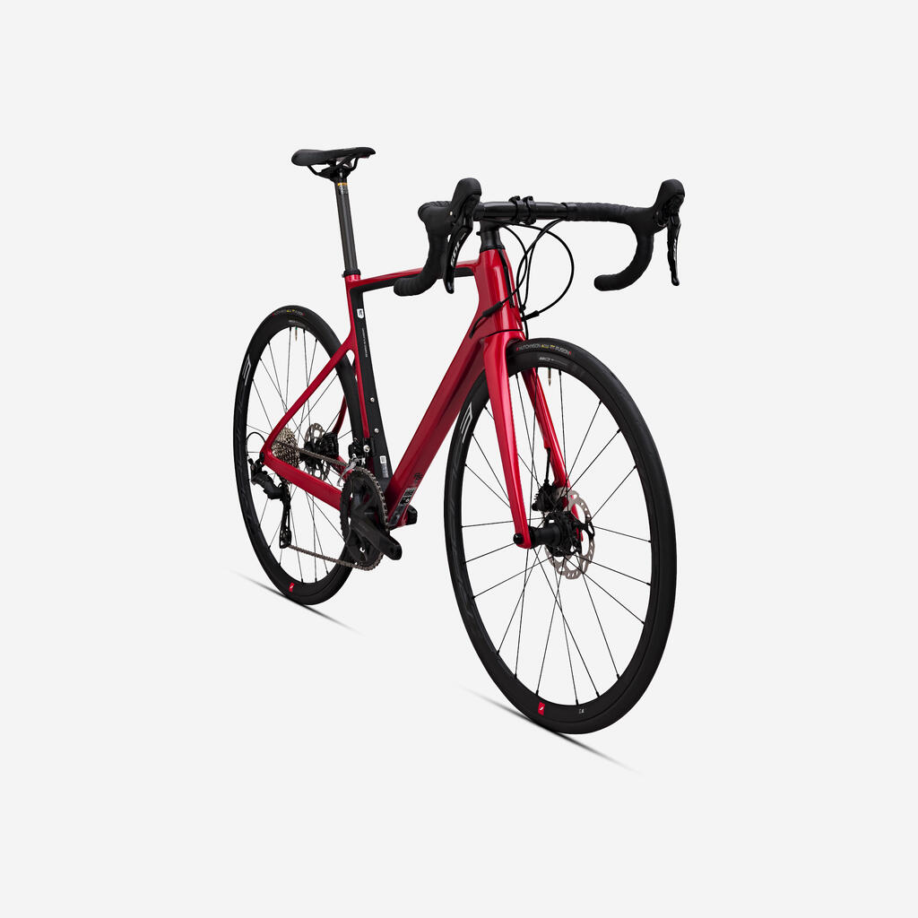 Šosejas velosipēds “EDR CF Shimano 105”, 12 ātrumi, sarkans