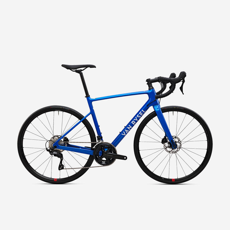 Bici da corsa VAN RYSEL NCR CF SHIMANO 105 12V azzurra