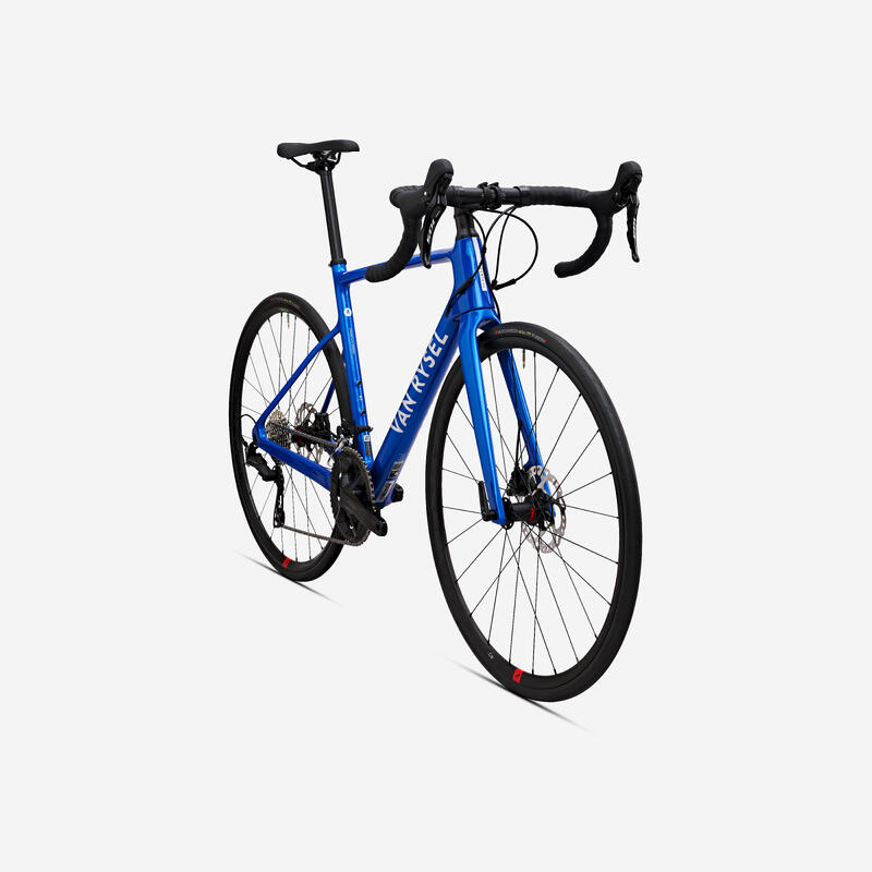 Bici da corsa VAN RYSEL NCR CF SHIMANO 105 12V azzurra