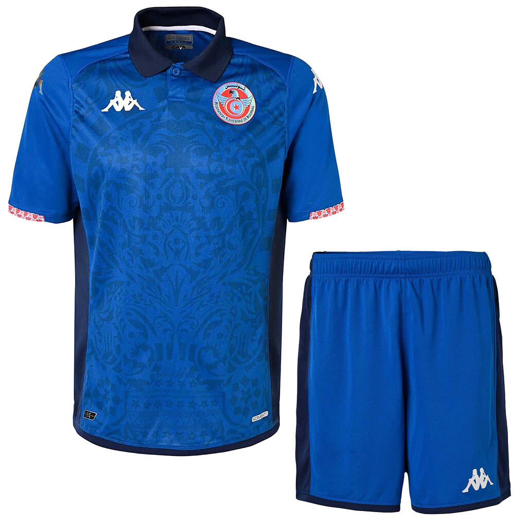 Ensemble Maillot Short Tunisie 24 Junior Bleu Kappa