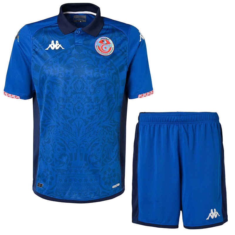 Ensemble Maillot Short Tunisie 24 Junior Bleu Kappa Decathlon