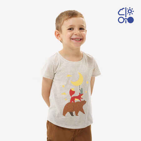 Vaikiški žygių marškinėliai „MH100“, 2-6 metų amžiaus vaikams, smėlio spalvos