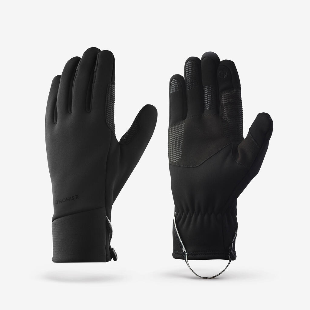 Handschuhe Damen/Herren touchscreenfähig Trekking - MT500 schwarz 