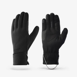 Adult’s warm and tactile trekking gloves, MT500 - Black