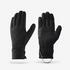Adult’s Warm and Tactile Trekking Gloves - MT500 - Black