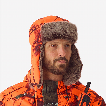 Chapka de chasse chaude fluo