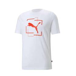 PUMA T-shirt Fitness Pria Katun Lengan Pendek Warna Putih