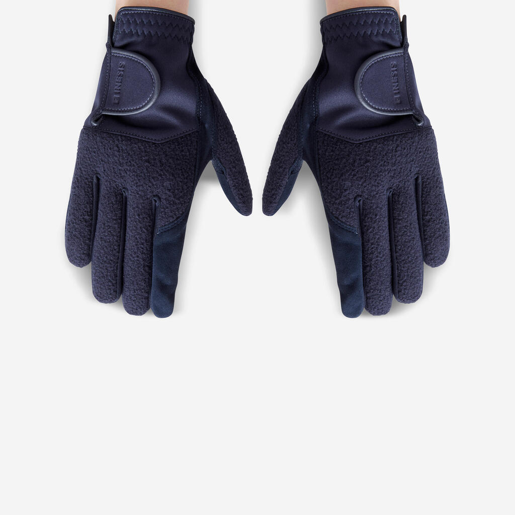 Women's golf pair of winter gloves - CW navy blue